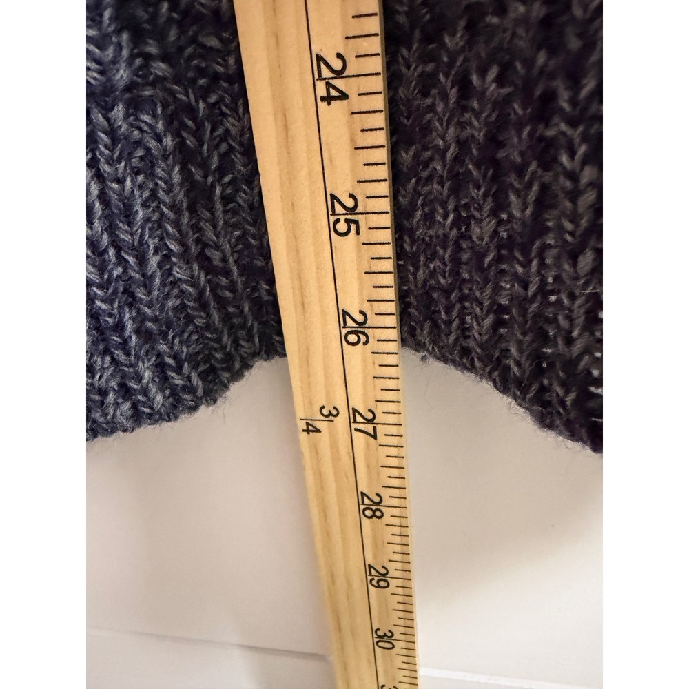 Aran Crafts Sweater Ireland Blue Merino Wool Men M 1/4 Zip Heritage Fisherman - Picture 7 of 8